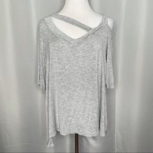 Ten 6 Ten asymmetric cold shoulder tee